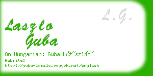 laszlo guba business card
